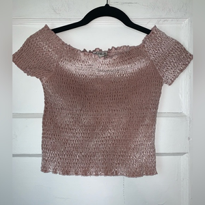 Urban outfitters light before dark rose gold cropped top size‎ medium